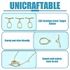 5Pcs 304 Stainless Steel Toggle Clasps STAS-YW0003-36G-5