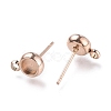 Ion Plating(IP) 304 Stainless Steel Stud Earring Settings STAS-I161-01A-RG-2