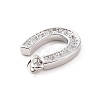 Brass Micro Pave Cubic Zirconia U Shape Charms KK-C012-24P-3