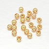 Real 18K Gold Plated Brass Round Spacer Beads X-KK-L147-197-2mm-NR-1