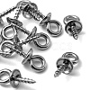 304 Stainless Steel Screw Eye Pin Peg Bails STAS-YW0001-45-2