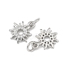 SHEGRACE Brass Clear Cubic Zirconia Charms XGRQ3P685-588P-2
