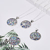 Resin Imitation Paua Shell/Abalone Shell Pendants RESI-S376-24-2