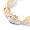 Adjustable Printed Cowrie Shell Braided Bead Bracelets BJEW-JB05154-02-4