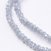 Electroplate Glass Beads Strands GLAA-F078-PL04-3