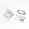 Tarnish Resistant 304 Stainless Steel Stud Earring Findings STAS-Q223-07A-3