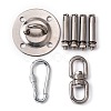 AHANDMAKER 1Pcs 304 Stainless Steel Double Eye Swivel Clasps STAS-GA0001-08-1