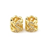 Brass Micro Pave Cubic Zirconia European Beads KK-H452-10G-1