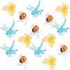 Transparent & Spray Painted Plastic Claw Hair Clips OHAR-GA0001-01-1