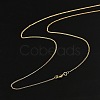 1mm Rack Plating Brass Curb Chain Necklaces for Women Men MAK-L044-26G-3