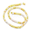 Gradient Color Electroplate Glass Bead Strands X-GLAA-E042-05C-2