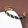 304 Stainless Steel Enamel Bangles for Women BJEW-H637-01G-3