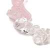 Natural Quartz Crystal & Rose Quartz Beads Strands G-L610-A07-01-3