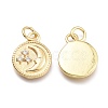 Brass Micro Pave Cubic Zirconia Pendants KK-P187-02G-2