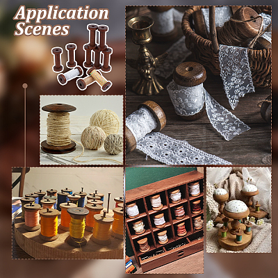 Wooden Empty Spools for Wire WOOD-WH0029-147-1