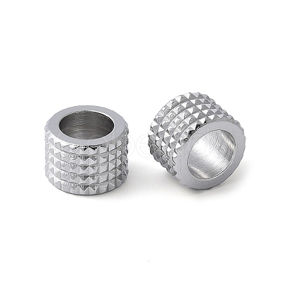 201 Stainless Steel European Beads STAS-Z124-06A-P-1
