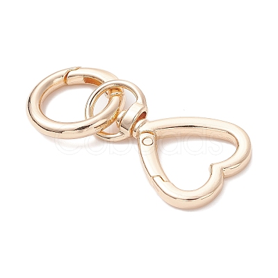 Zinc Alloy Heart Swivel Hook Clasps KEYC-JKC01441-1
