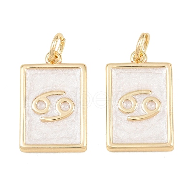 Brass Enamel Pendants KK-CBA62C2-01I-1