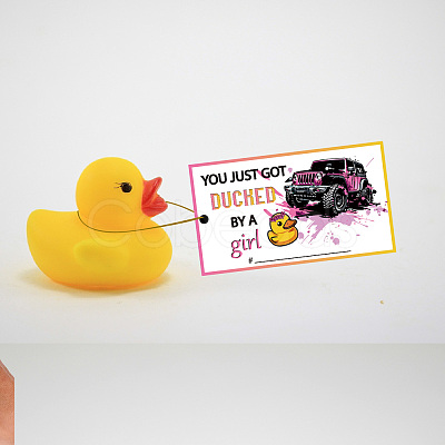 100Pcs Duck Theme Paper Luggage Tag AJEW-CN0003-40C-1