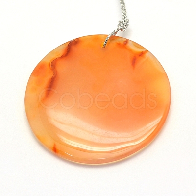 Natural Carnelian Pendants G-G694-B-03-1