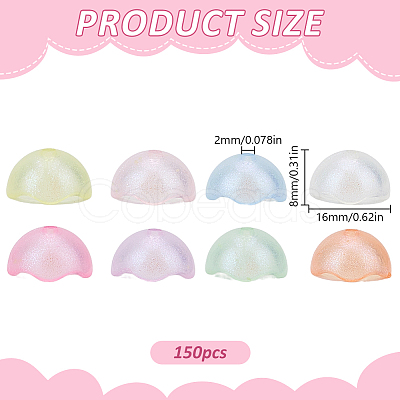 150Pcs Luminous Acrylic Bead Cone MACR-HY0001-19-1