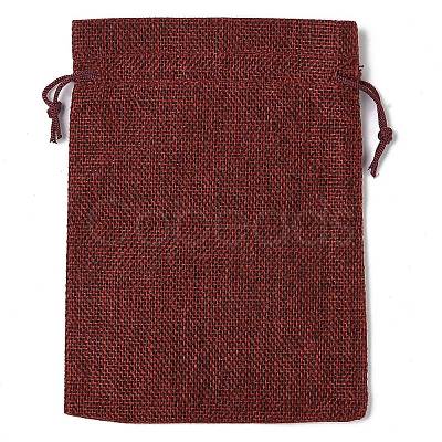 Christmas Theme Jute Cloth Storage Bags ABAG-F010-01B-06-1