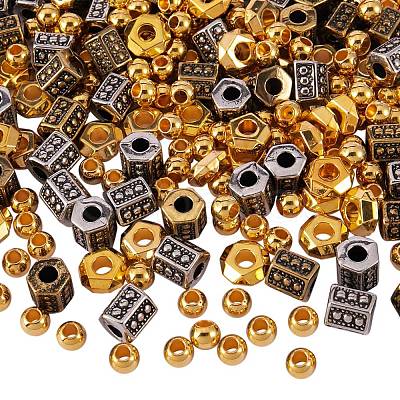 200g 4 Style CCB Plastic Beads CCB-SZ0001-06-1
