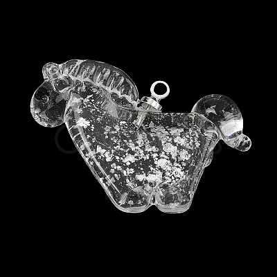Handmade Silver Foil Lampwork Pendants LA-CBAD4D2-01B-1