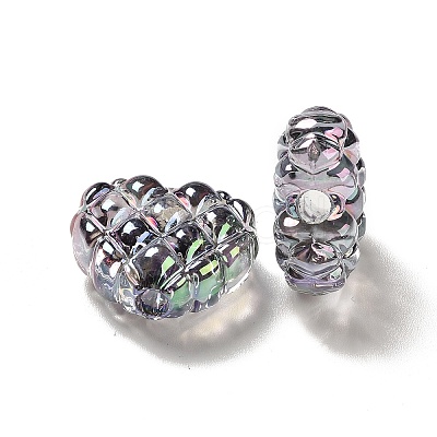 Transparent Acrylic Waffle Beads OACR-E016-01C-1