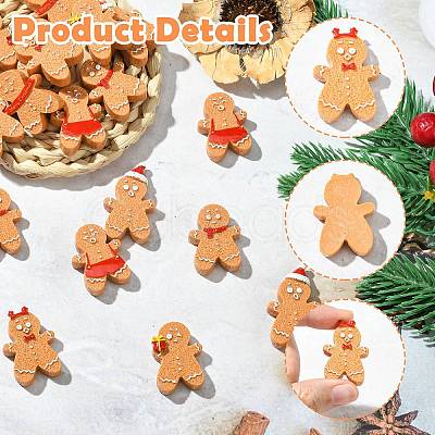 18Pcs 6 Styles Christmas Opaque Resin Cabochons RESI-CJ0004-73-1