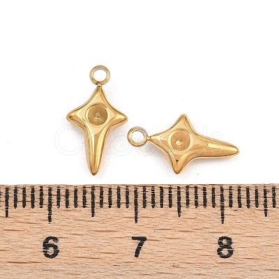 304 Stainless Steel Pendant Rhinestone Settings STAS-H241-27G-1