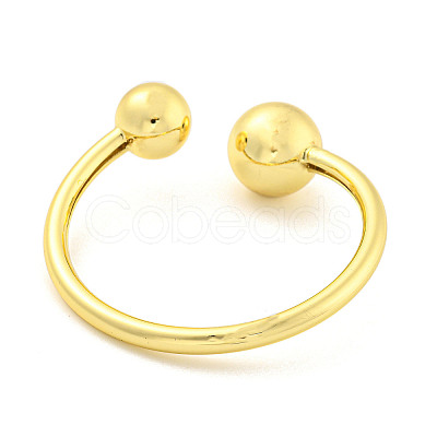 Rack Plating Brass Open Cuff Bangles BJEW-P322-06G-1