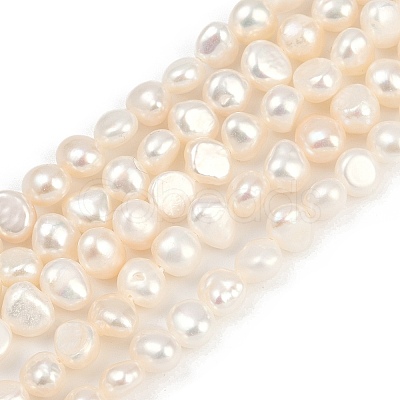 Natural Cultured Freshwater Pearl Beads Strands PEAR-P064-19G-07A-1