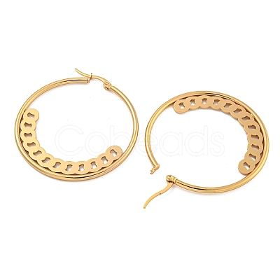 304 Stainless Steel Huggie Hoop Earrings EJEW-P282-01D-G-1