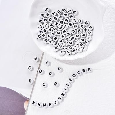 Craft White Acrylic Beads SACR-YW0001-08-1