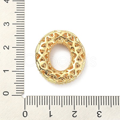 Rack Plating Brass Micro Pave Cubic Zirconia Pendants KK-Q790-01O-G-1