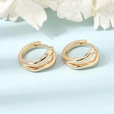 Brass Hoop Earrings for Women KK-CBA341B-12G-1