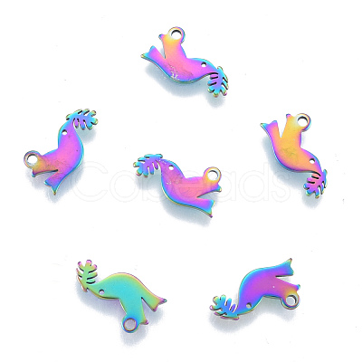 Ion Plating(IP) 201 Stainless Steel Charms STAS-N098-130M-1