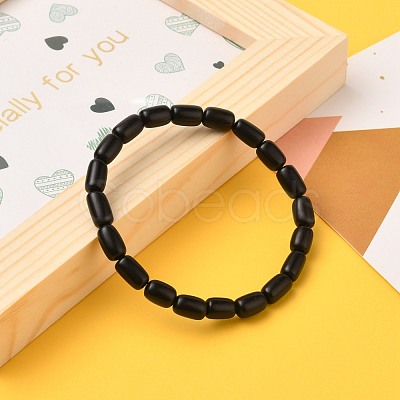 Undyed & Natural Bodhi Wood Beads Stretch Bracelets BJEW-JB05521-1