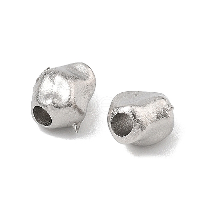 Hammered 304 Stainless Steel Beads STAS-B127-01P-10-1