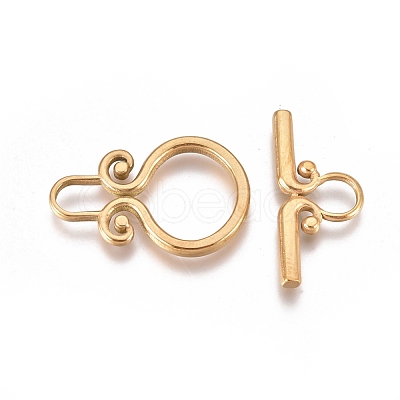 Ion Plating(IP) 304 Stainless Steel Toggle Clasps STAS-L247-004G-1