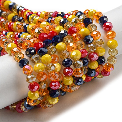 Glass Beads Strands EGLA-A034-M6mm-47-1