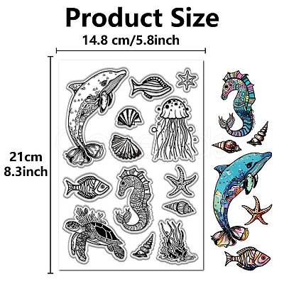 PVC Plastic Clear Stamps DIY-WH20051-006-1