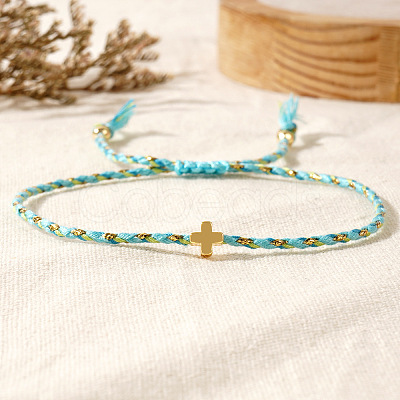 Mother's Day Adjustable Brass Bead Braided Bead Bracelets YE2550-11-1