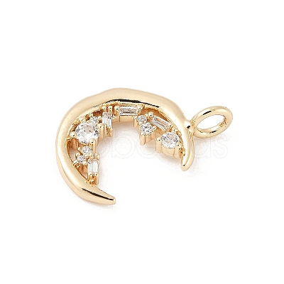 Brass Micro Pave Cubic Zirconia Pendants KK-Z107-01G-01-1