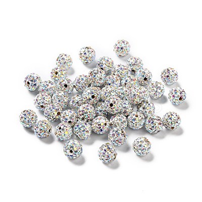 Pave Disco Ball Beads X1-RB-A130-10mm-11-1