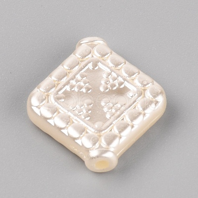 Opaque Acrylic Beads LS-OACR-WH0026-07B-1