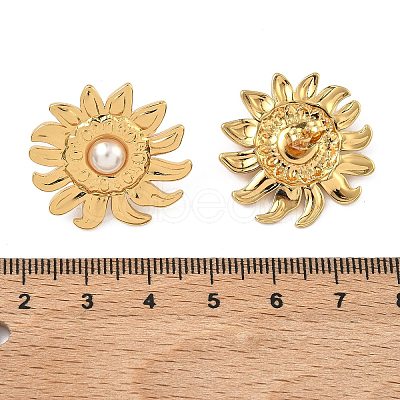 201 Stainless Steel Stud Earrings EJEW-D354-08G-03-1