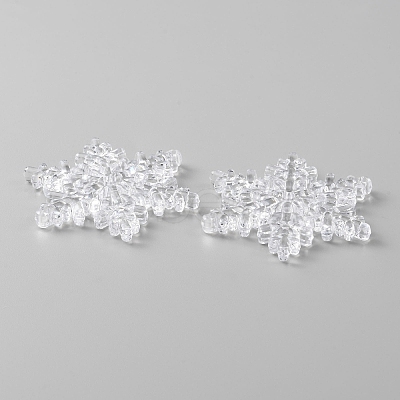 Transparent Acrylic Connector Charms LS-TACR-WH0001-74C-1