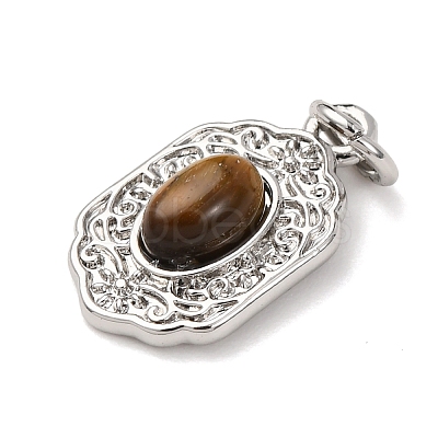 Natural Tiger Eye Pendants KK-A279-15P-1